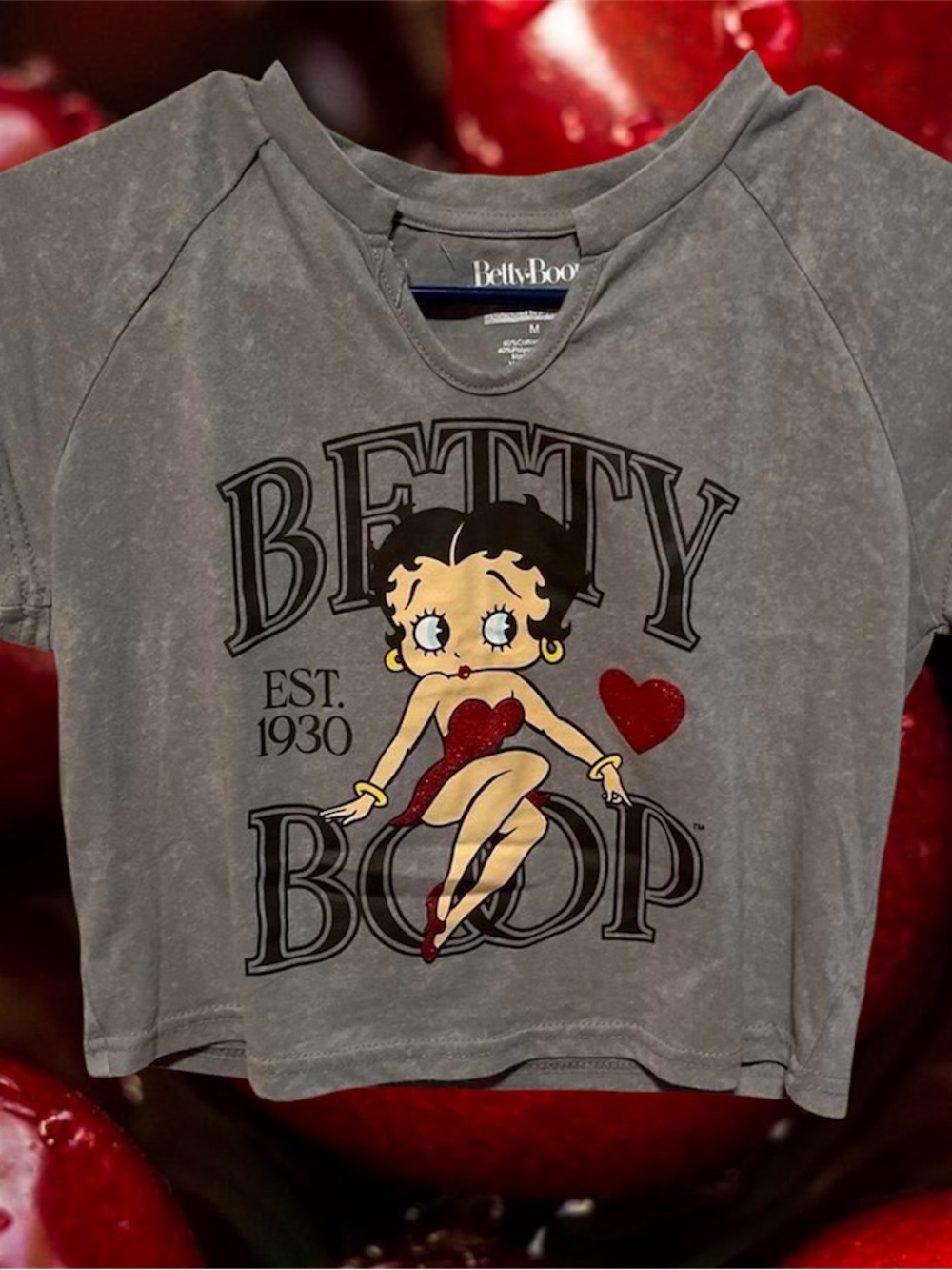Betty Boop Cropped Baby Tee
